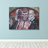 Sigmund Freud Street Art Canvas Afdruk (Insitu (Houten vloer))