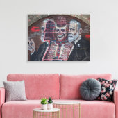 Sigmund Freud Street Art Canvas Afdruk (Insitu (Woonkamer))