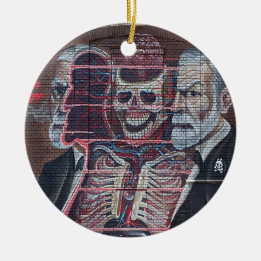 Sigmund Freud Street Art Keramisch Ornament (Voorkant)