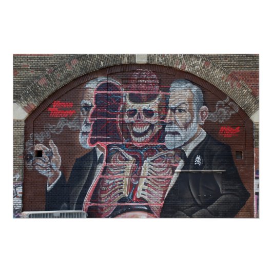Sigmund Freud Street Art Poster (Voorkant)