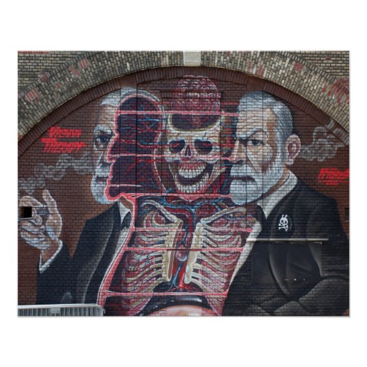 Sigmund Freud Street Art Poster (Voorkant)