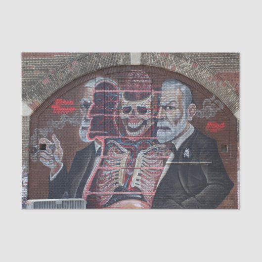 Sigmund Freud Street Art Tissuepapier (Voorkant)