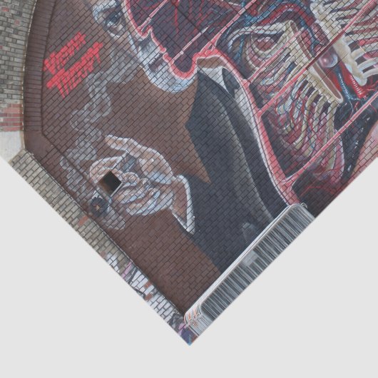 Sigmund Freud Street Art Tissuepapier (Detail)