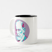 Sigmund Freud Tweekleurige Koffiemok (Voorkant links)