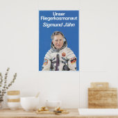 Sigmund Jähn Poster Vintage Oost-Duitse Astronaut (Keuken)