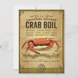  Sign Crab Boil Party Invitation Kaart