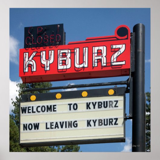 Sign for Kyburz, California Poster (Voorkant)