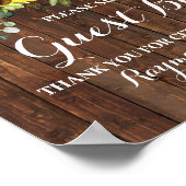 Sign Guest Book Wedding Sunflower Greenery Sign Poster (Hoek)