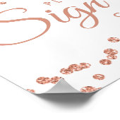 Sign Guestbook Roos Gold Glitter Confetti White Poster (Hoek)