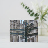 Sign in front of York Minster - York, England Briefkaart (Staand voorkant)