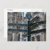 Sign in front of York Minster - York, England Briefkaart (Voorkant / Achterkant)