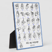 SIGN LANGUAGE ALPHABET plaque Fotoplaat (Zijkant)