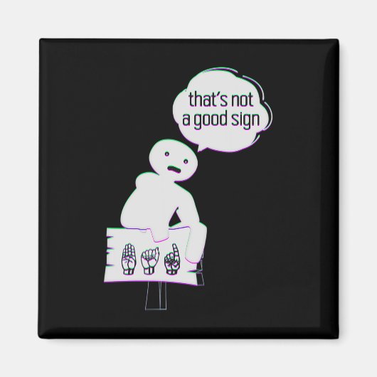 Sign Language ASL American Hand Talking Awareness Magneet (Voorkant)