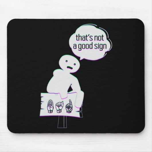 Sign Language ASL American Hand Talking Awareness Muismat (Voorkant)