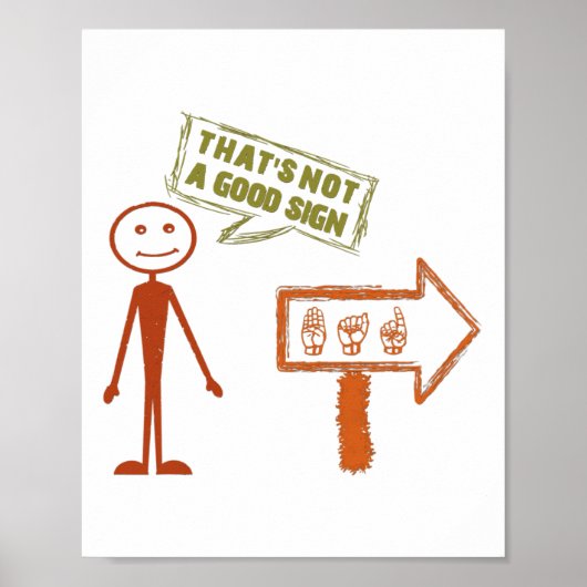 Sign Language ASL American Hand Talking Awareness Poster (Voorkant)