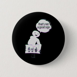 Sign Language ASL American Hand Talking Awareness Ronde Button 5,7 Cm