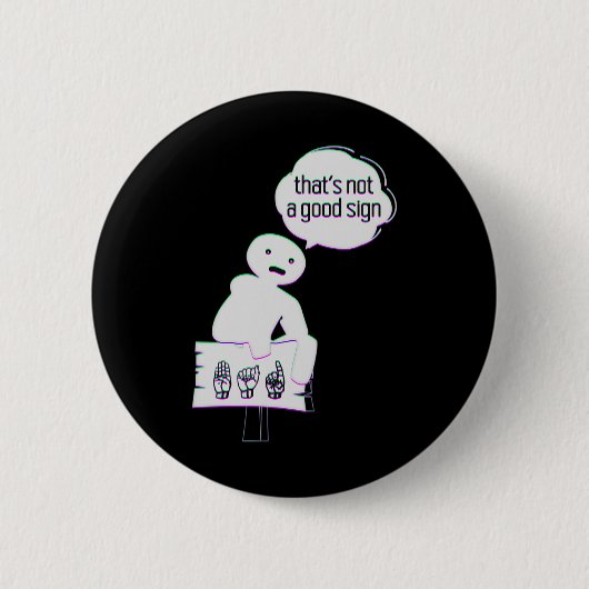Sign Language ASL American Hand Talking Awareness Ronde Button 5,7 Cm (Voorkant)