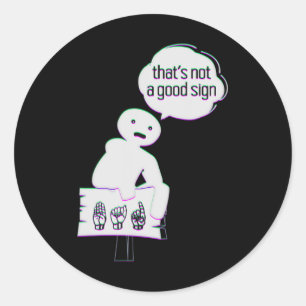 Sign Language ASL American Hand Talking Awareness Ronde Sticker