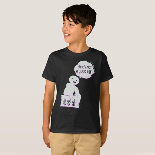 Sign Language ASL American Hand Talking Awareness T-shirt (Voorkant volledig)