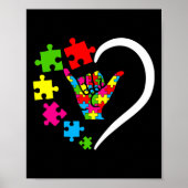 Sign Language Asl Love Autism Awareness Day Appare Poster (Voorkant)