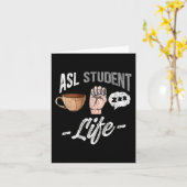 Sign Language Attire Deaf Awareness ASL Student Fu Kaart (Gele Bloem)