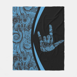 Sign Language Blanket ASL Mam Love Fleece Deken