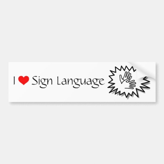 Sign Language Bumpersticker (Voorkant)
