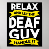 Sign Language Deaf Awareness Hearing Loss And Asl  Poster (Voorkant)