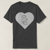 Sign Language Heart Coffee Marble T-shirt (Design voorkant)