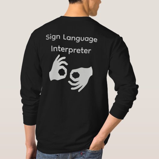 Sign Language Interpreter Long sleeve T-shirt (Achterkant)
