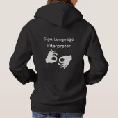 Sign Language Interpreter Woman's Hoodie (Achterkant)