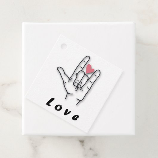 Sign Language Love Bedankjes Labels (In situ)