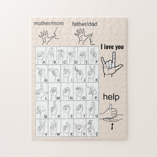 SIGN LANGUAGE puzzel (Verticaal)