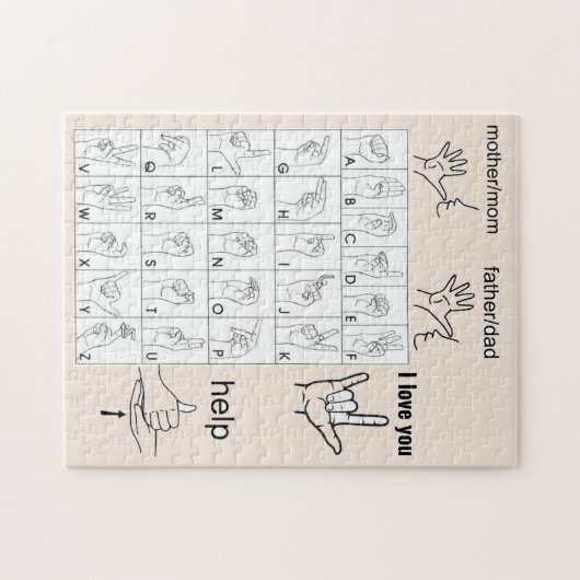 SIGN LANGUAGE puzzel Legpuzzel (Horizontaal)