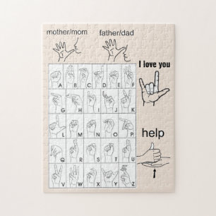 SIGN LANGUAGE puzzel Legpuzzel