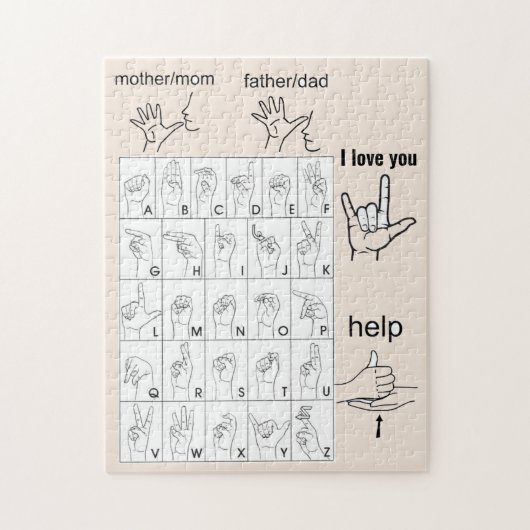 SIGN LANGUAGE puzzel Legpuzzel (Verticaal)