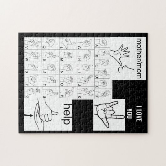 SIGN LANGUAGE puzzel Legpuzzel (Horizontaal)