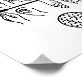 Sign Language Talk Birdie to me Funny Golf Golfer Poster (Hoek)