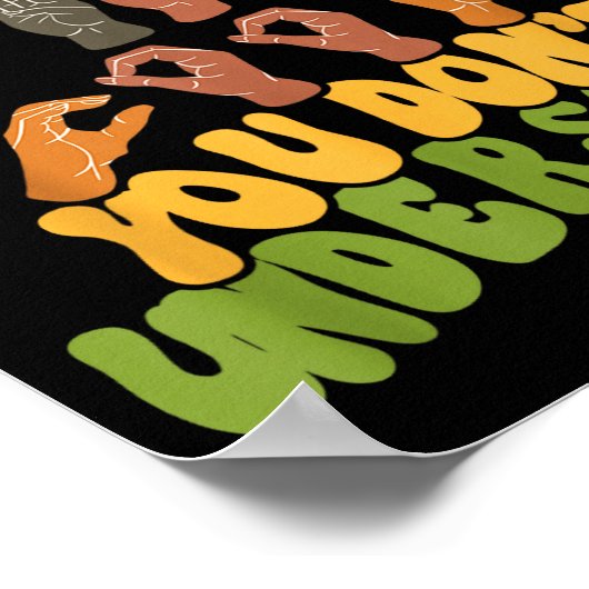 Sign Language - What Part Of Asl Don't You Underst Poster (Hoek)