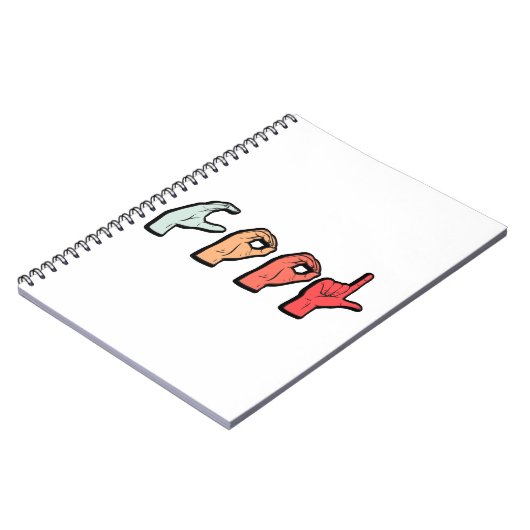 Sign Language Word ASL - Doaf Culture Notitieboek (Linkerzijde)