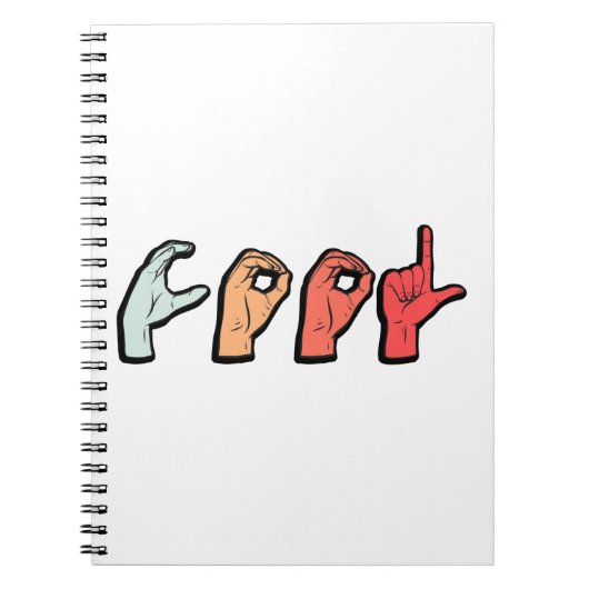 Sign Language Word ASL - Doaf Culture Notitieboek (Voorkant)