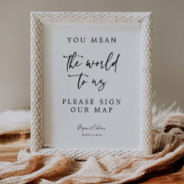 Sign Map Guestbook Destination Wedding Decor B613 Poster