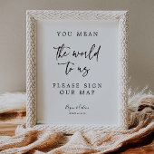 Sign Map Guestbook Destination Wedding Decor B613 Poster