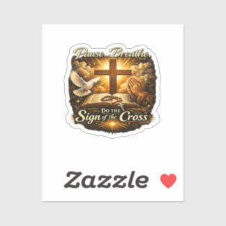 Sign of the Cross Christian Faith  Sticker