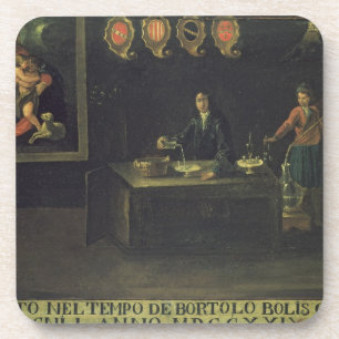 Sign of the Venetian Pharmacists' Guild, 1729 (pan Bier Onderzetter