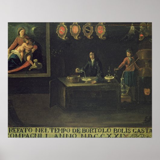Sign of the Venetian Pharmacists' Guild, 1729 (pan Poster (Voorkant)