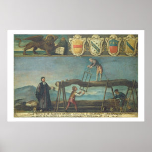 Sign of the Venetian Saw Mill Workers' Guild, 1445 Poster