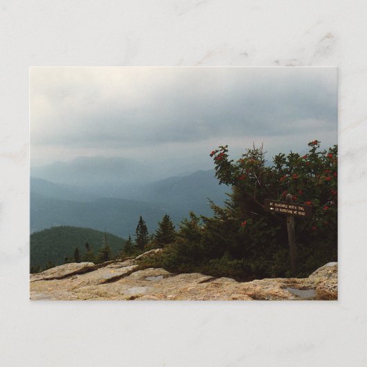 Sign on New Hampshire Mountain Briefkaart (Voorkant)