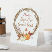 Sign Our Guest book sign — herfstoogstthema Reclamebord Met Voetstuk (Insitu)