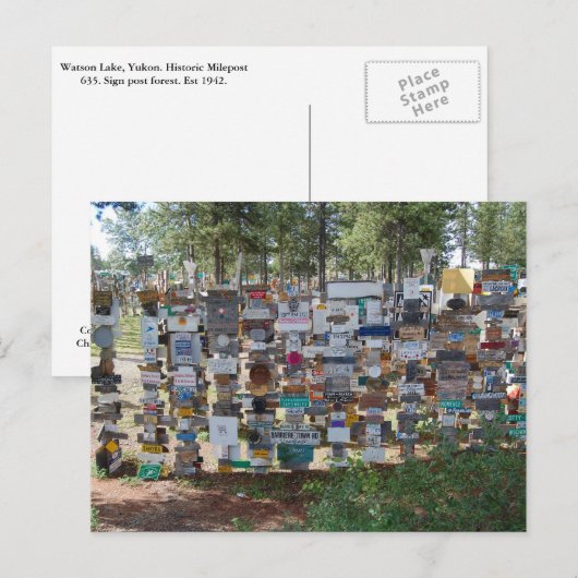 Sign Post Forest, Watson Lake, Yukon Briefkaart (Voorkant / Achterkant)